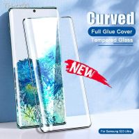 ♚  Fingerprint Unlocking Full Glue Curved Tempered Glass For Samsung Galaxy S23 S22 S20 S21 Ultra Screen Protector S10 S9 Plus Film