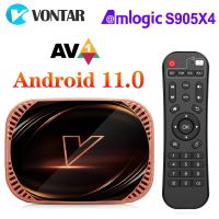 ปลั๊กสหภาพยุโรป4G128G VONTAR X4 Amlogic S905X4กล่องสมาร์ททีวี11 4GB 128G 32GB 64GB AV1 BT กล่องสมาร์ททีวี TVBOX 4K 1000M ตั้งกล่องด้านบน