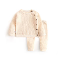 Infant Baby Sweater Suit 2021 Autumn Winter Girl Knitting Sweater Set Warm Baby Boy Clothing 2pcs Newborn Baby Clothes 0-3 Years