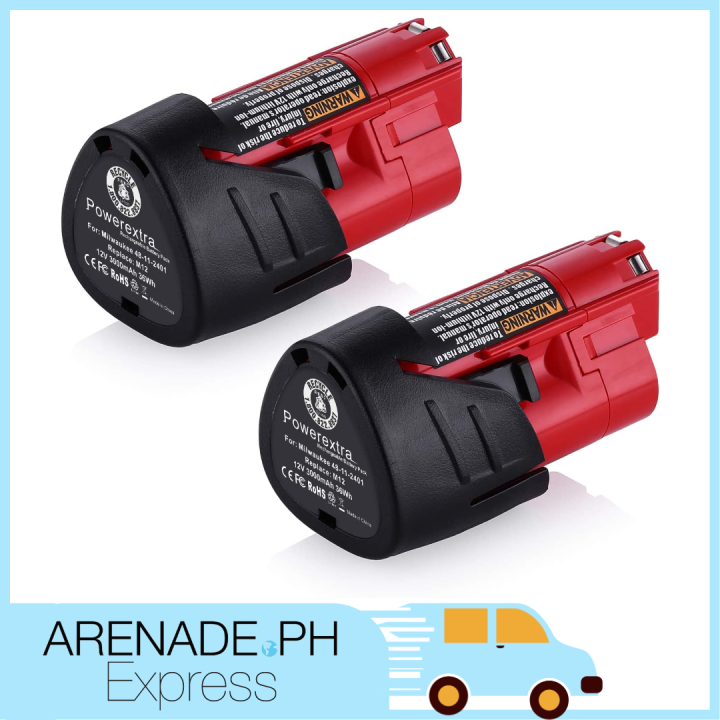 Rechargeable Replacement Battery M12 48112401 Milwaukee Cordless Tools *2 Pack) *PACKAGING