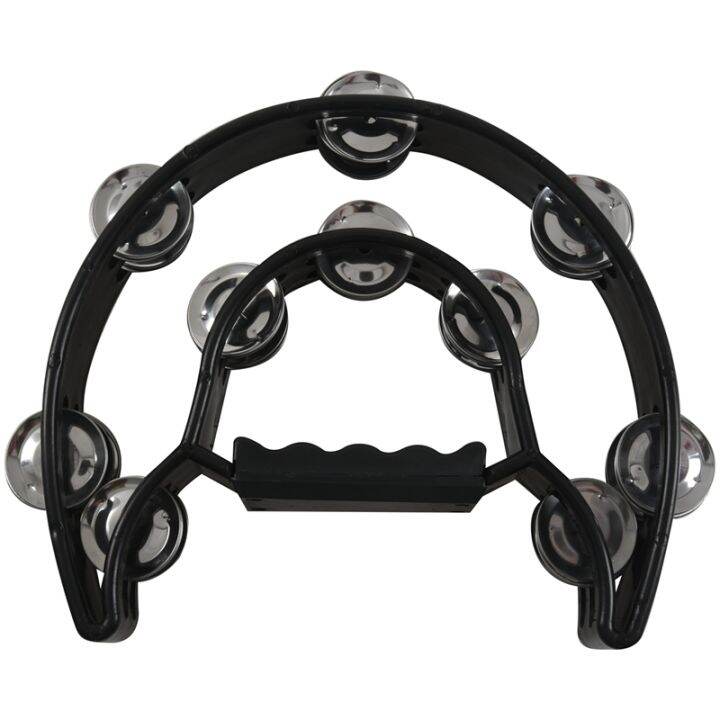 compact-double-half-moon-music-tambourine-percussion-tamborine-drum-durable