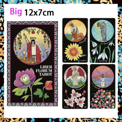 The Liber Florum ดอกไม้ ไพ่ทาโรต์ | กับหนังสือคู่มือกระดาษ | ขนาดใหญ่มาตรฐาน12x7ซม. | 78แผ่นไพ่ทาโรต์ | บัตรทำนาย | คู่มือภาษาอังกฤษ |ไพ่ยิปซี ไพ่ออราเคิล ไพ่ยิบซี ไพ่ทาโร่ Tarot Card