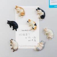 Cat Fridge Magnet Decor Strong Suction Vivid Cute Cartoon DIY Craft 3D Lazy Cat Refrigerator Sticker наклейки на холодильник