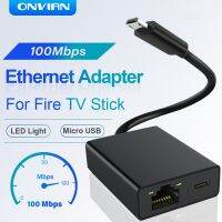 ☊▪ Onvian Ethernet Adapter for Fire TV Stick 100Mbps External Network Card For 4K Fire TV Stick Micro to RJ45 Ethernet Adapter