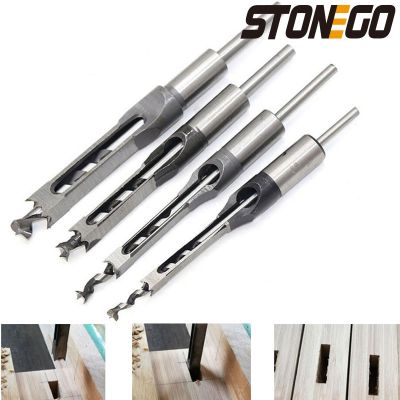 【LZ】❡☏  Square Hole Drill Bearing Steel Carpentry Square Hole Opener Square Tenon Drill Square Eye Drill Drilling Bit Angle Tenon Drill