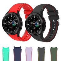 【ขายด่วน】ซิลิโคน20มม. สำหรับ Samsung Galaxy Watch 4สาย44มม. 40มม. สร้อยข้อมือ Correa สำหรับ Galaxy Watch 4คลาสสิก46มม. 42มม. อุปกรณ์เสริม