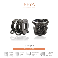 PHYA 3 To 4 Charm ชาร์มเงินแท้ทรีทูโฟร์ : Black Ruthenium