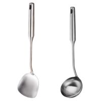 2-7PCS Stainless Steel Cookware Set Kitchen Turner Soup Spoon Pasta Server Strainer Cooking Tools Utensils Kitchenware