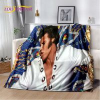 Ready Stock Ang Hari Elvis Presley Retro Soft Plush Blanket, Flannel Blanket Throw Blanket for Living Room Bedroom Bed Sofa Picnic Cover Children