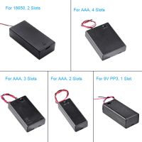 3.7V 18650 9V PP3 DIY Battery Holder 2 3 4 Slot 1.5V AAA Storage Case Box With Wire Leads Cover On/Off Switch Battery Container