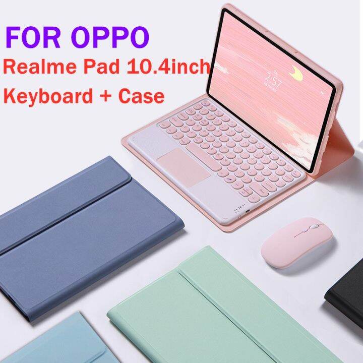 เคสหนัง-คีย์บอร์ดไร้สาย-พร้อมขาตั้ง-สําหรับ-oppo-realme-pad-10-4-นิ้ว-2022