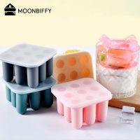 Silicone Ice Cube Tray With Lid Long Strip 9 Grid Cylindrical Ice Tray Ice Making Mold Water Bottle Ice Cube Tray For Freezer