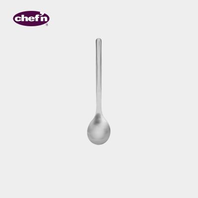 Chefn Cooking Brushed Stainless Steel Solid Spoon / Slotted Spoon Cooking Ladle Utensils ทัพพีสแตนเลส