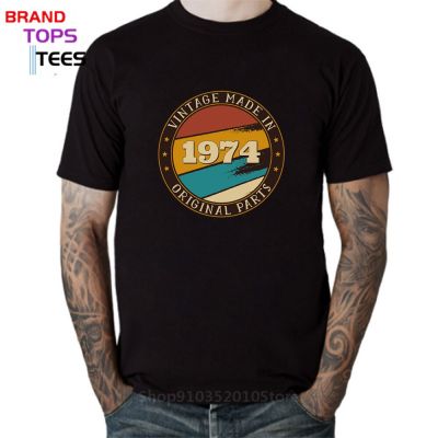 Vintage 1974 Original Parts T Shirts Born In 1974 T-Shirt Birthday FatherS Day 70S Clothes Retro Classic 1974 Birth Year Tshirt