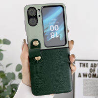 เคสโทรศัพท์หนังสุดหรู HOCE สำหรับออปโป้ไฟนด์ N2เคสสีผสมสำหรับค้นหา N2พลิกแฟชั่นลิ้นจี่เคสกันกระแทกพิมพ์ลายค้นหา N2Flip