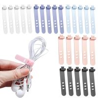 24/12/4PCS Silicone Cable Strap Clips USB Wire Organizer Data Cable Reusable Cable Tie 4 Holes Beam Line Cord Winder Holder Ties Cable Management