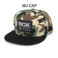 【WJ】dgk สเก็ตบอร์ดฮิปฮอปลายพราง,ที่บังแดดหมวกปีกแบนหมวกเบสบอลทันสมัยสำหรับทั้งหญิงและชายหมวกมีลิ้นยา