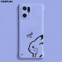 NORVIK ภาพยนตร์การ์ตูนน่ารักลาย Pika เคสโทรศัพท์สีม่วงไร้ขอบสำหรับ A78 A98 OPPO A58 Reno 10 8 8Z 7Z 7ค้นหา X5 A55 6 5 2 2Z 2F A31 Pro Plus 4G 5G N11-2เคสฝาหลังสร้างสรรค์