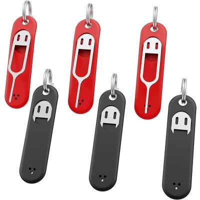 6Pcs SIM Card Removal Tool-Sim Card Tray Pin Eject Removal Tool Needle Opener Ejector,with Removable Key Chain