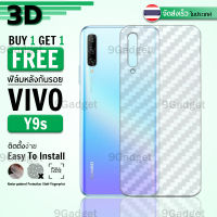 9Gadget - ซื้อ1 ฟรี 1 - ฟิล์มหลัง Huawei Y9S ลายเคฟล่า ฟิล์มหลังกันรอย ฟิล์มหลังเครื่อง ฟิล์ม ฟิล์มกันรอย ฟิล์มใส - Back Film Protector Clear Kevlar