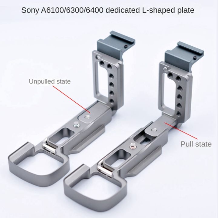quick-release-l-plate-camera-bracket-for-sony-a6400-a6300-a6100-handle-vertical-l-shaped-bracket-with-hot-shoe-base