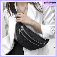 BETTERFORM กันน้ำกันน้ำได้ กระเป๋าคาดเอว โมชั่น ลายตารางหมากรุก กระเป๋าถือแบบถือ แฟชั่นสำหรับผู้หญิง กระเป๋าใส่เงิน กระเป๋าถือหน้าอกสบายๆ ชายหญิง