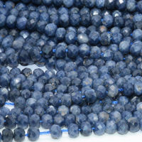 Natural Simple Quality Sapphire From Myanma Faceted Rone Beads 3.9mm~4mm, With Defects