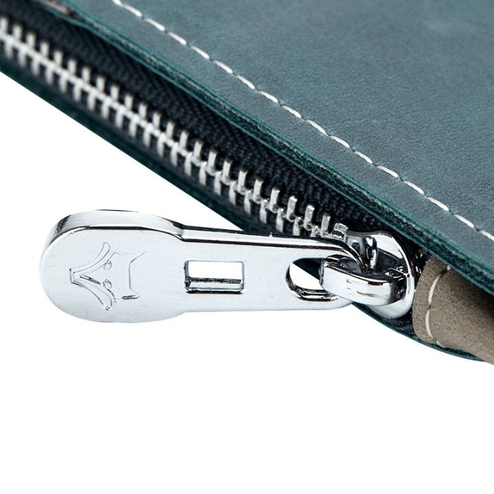 layor-wallet-กระเป๋าถือหนังวัวผู้หญิงผู้ชายย้อนยุค-กระเป๋าถือที่ใส่บัตรประชาชนมีซิปกระเป๋าใส่บัตร-dompet-koin-โกธิคป้องกันการถูกขโมย