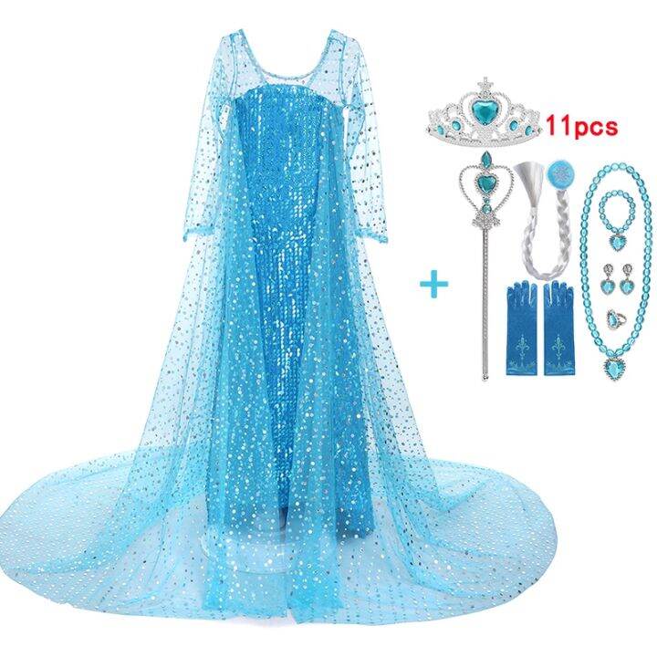 disney-girls-frozen-elsa-princess-dresses-kids-cosplay-snow-queen-carnival-party-mesh-clothing-children-birthday-outfit-costume