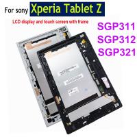 10.1 สำหรับ Sony Xperia Tablet Z SGP311 SGP312 SGP321จอแสดงผล LCD พร้อมแผงหน้าจอทัชสกรีนหน้าจอสัมผัสพร้อมกรอบ