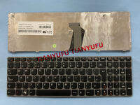 FOR Original Ideapad Z560 Z560a Z565 G570 G575 UK V-117020AK1-UK Keyboard 25-010792 Black With Grey Frame Laptop KEYBOARD