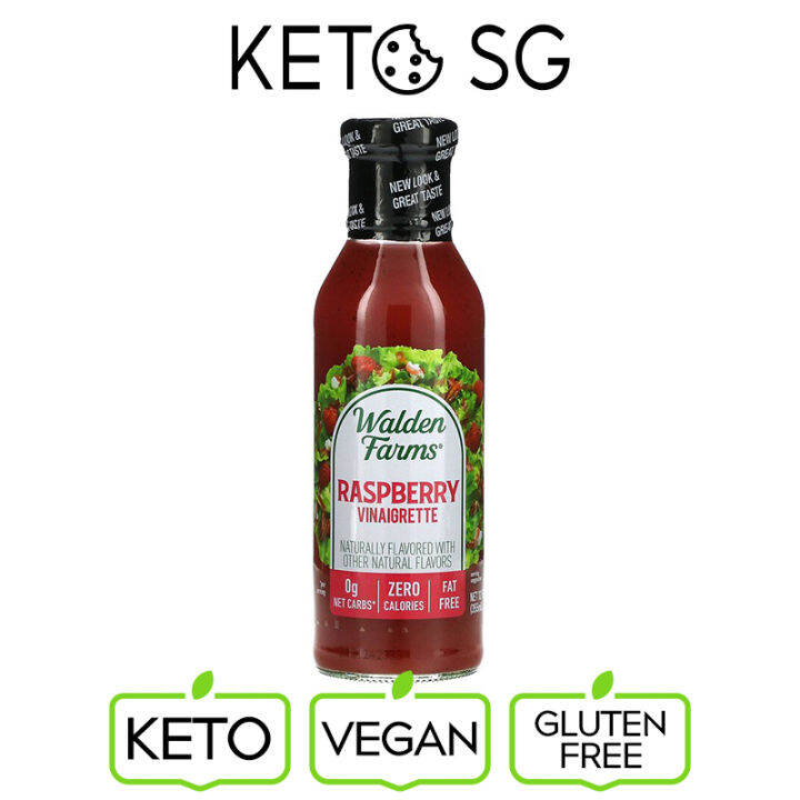 Walden Farms Raspberry Vinaigrette Salad Dressing Sugar Free Keto Sauce
