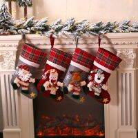 4 Styles Christmas Stocking Creative Ornament Candy Holder Decorative Supplies Photo Ornament Socks Tights