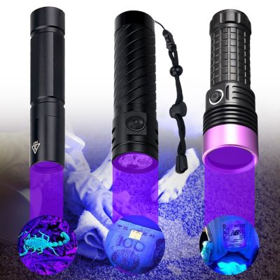 30W Mini UV ไฟฉาย365nm Ultraviolet Blacklight USB ชาร์จสีม่วง Linternas พรมสัตว์เลี้ยงเครื่องตรวจจับปัสสาวะจับแมงป่อง