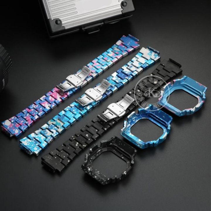 dw5600-gw-5600-refitted-titanium-aluminum-alloy-watchband-bezel-set-for-g-shock-casio-dw-5600-gw-b5600-สายนาฬิกาและตัวเรือน