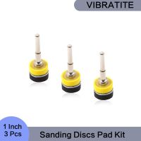 1 Inch Hook and Loop Sanding Discs Pad Kit with 3 x Foam Buffering Pad 3 x Backing Pad 1 inch 3 x 1/4 Inch Shank Drill Adapter Cleaning Tools