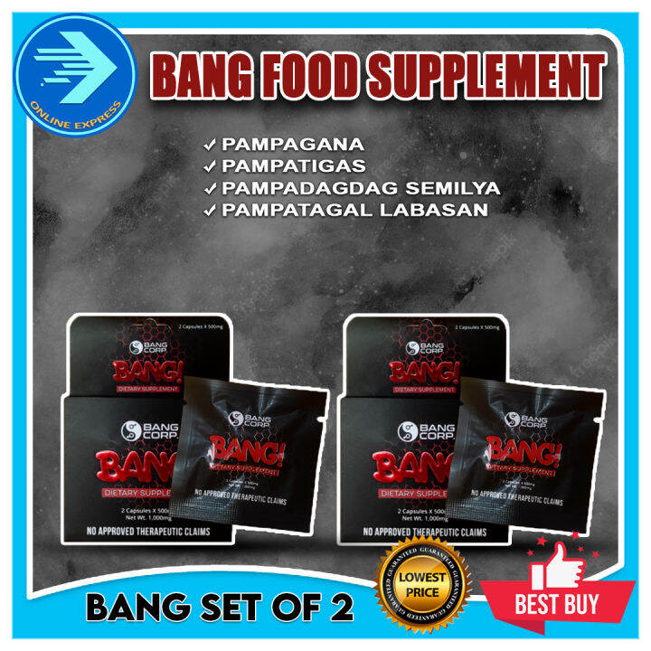 BEST SELLING BANG Dietary Supplement 2 capsules x 500mg (SET OF 2