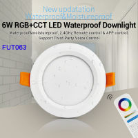 Miboxer 6W 15W RGB+CCT LED Downlight Moistureproof&amp;Waterproof IP54 AC100~240V Round Ceiling Panel lamp 2.4G Remote APP Control