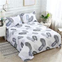 34 3 Pcs Bed Set 1 Pc Bed Sheet 2 Pillowcase Queen King Twin Size Cotton/Polyester Flat Sheet Bed Linen Fitted Sheet Bedsheets