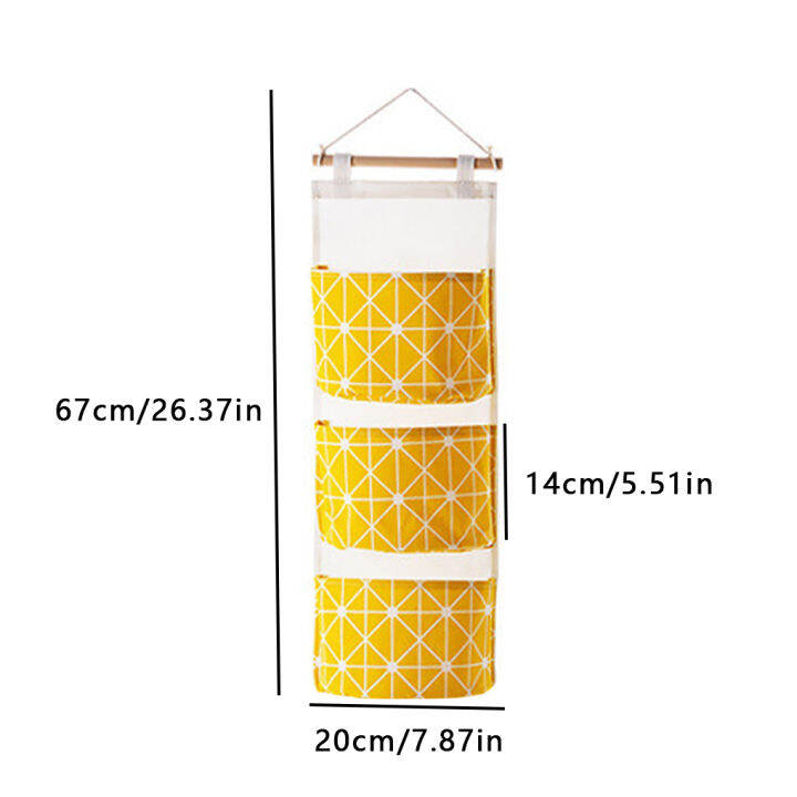 กล่องเก็บของเล่นกระเป๋าจัดระเบียบ3ช่องผนังจัดเก็บแขวนใส่ของ3ช่อง