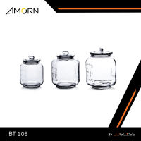 JJGLASS - (AMORN) BT 108 - โหลแก้วพร้อมฝาสูญญากาศ แฮนด์เมด เนื้อใส แบบหนา มี 3 ขนาด 3.5 ลิตร., 5 ลิตร., และ 7 ลิตร