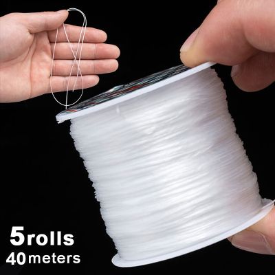 5Rolls 40M Plastic Crystal DIY Beading Stretch Cords Elastic Line Jewelry Making Supply Wire String jewelry thread String Thread