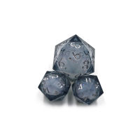 RPG Sharp Edge D20 33Mm Black Blu Dice D20