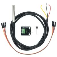 DS18B20 Temperature Sensor Module Kit Waterproof 100CM Digital Sensor Cable Stainless Steel Probe Terminal Adapter For Arduino