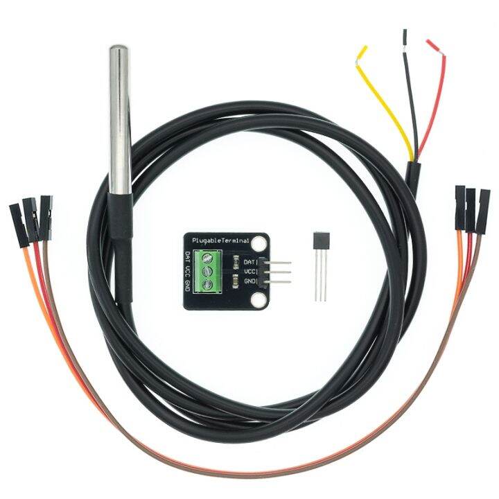 DS18B20 Temperature Sensor Module Kit Waterproof 100CM Digital Sensor ...