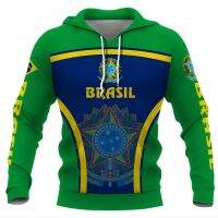 3D HOODIE-  2023 new design- Fashion Brazil Logo Graphic 3D Full Print Hoodie Unisex Long Sleeve Casual Zip Hoodie