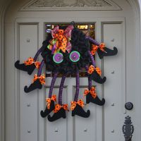HYD0856 ผ้าผ้าทอ แมงมุมหลายขาฮาโลวีน น่ากลัวมากๆ แมงมุมสไปเดอร์ ที่แขวนประตูแมงมุม ของตกแต่งบ้าน นุ่มนุ่มๆ บ้านในบ้าน