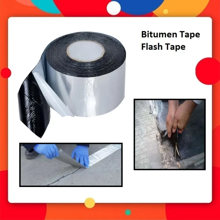 ஐ ☇ 2 FLEX TAPE / FLASHING TAPE BITUMEN 50mm x 10m Penampal Pelbagai ...