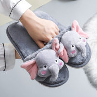 ✨READY STOCK✨Women Warm Cute Cartoon Plush Soft Slippers IndoorsAnti-slip Floor Bedroom Shoes