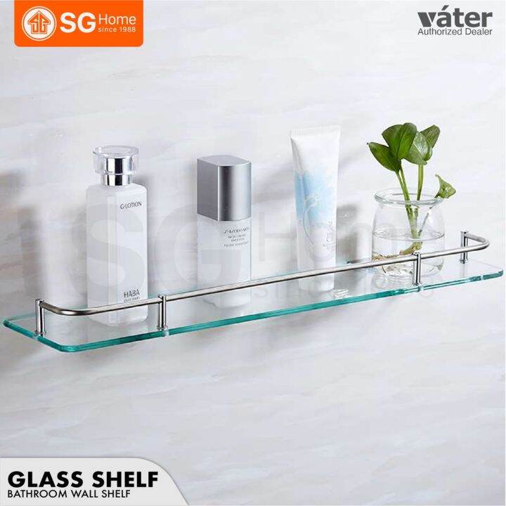 [Vater] Glass Shelf Rack 40cm Organizer Holder Bathroom WallMounted